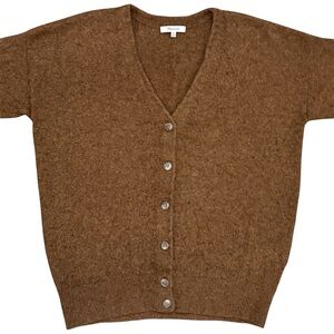 Madewell Brown Merino Wool V-Neck Cardigan Sweater M